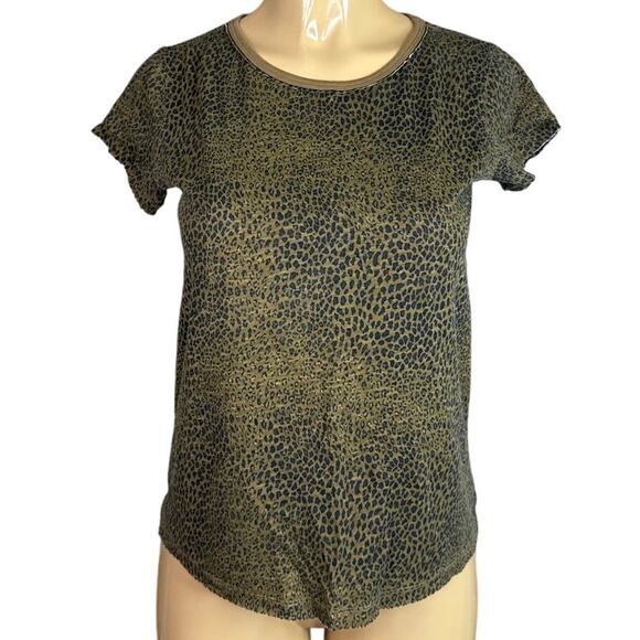 We The Free Tops - We The Free People Clare Top Leopard Print Short Sleeve Tee Shirt Size Small
